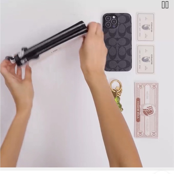 NWT Coach Double Zip Large wristlet wallet in Signature Canvas - Picture 8 of 11